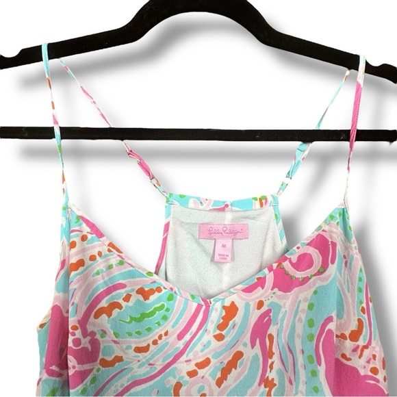 Lilly Pulitzer Dusk Silk Tank Dress Jellies Be Jammin Size Medium - Picture 3 of 14